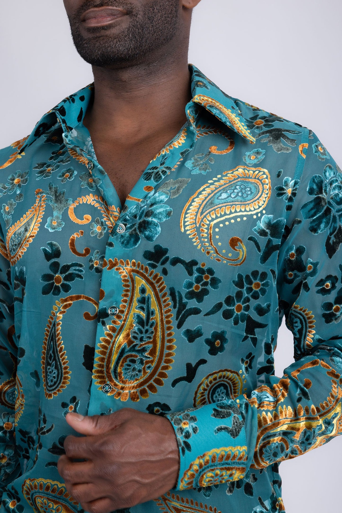 Bund Paisley Long Sleeve Shirt