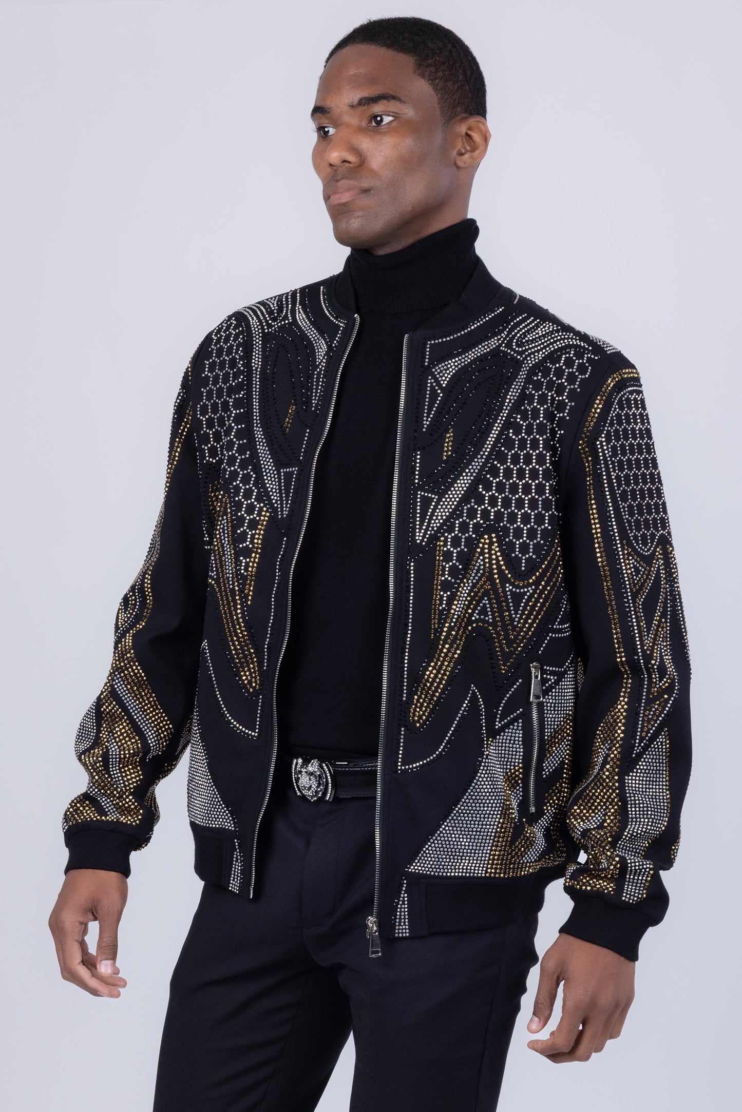 Osaka Rhinestone Bomber Jacket