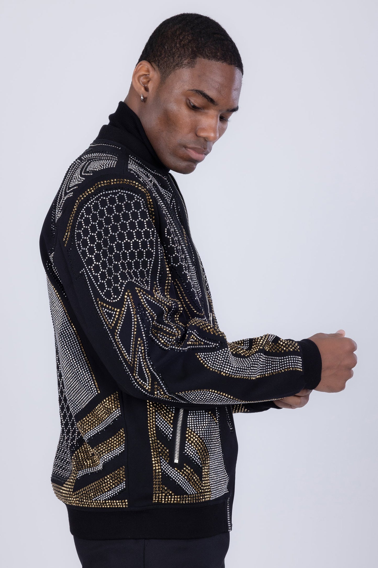 Osaka Rhinestone Bomber Jacket