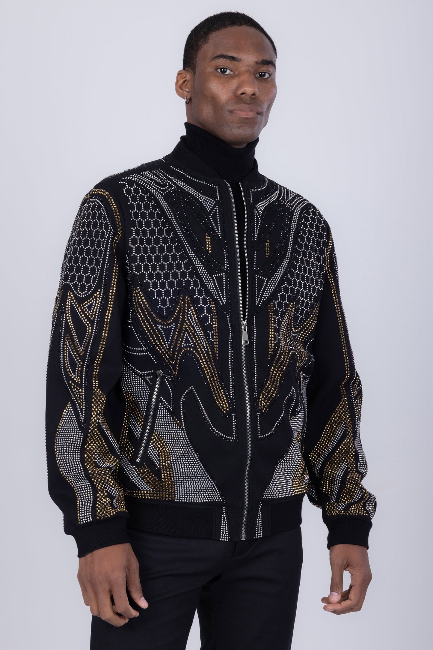 Osaka Rhinestone Bomber Jacket