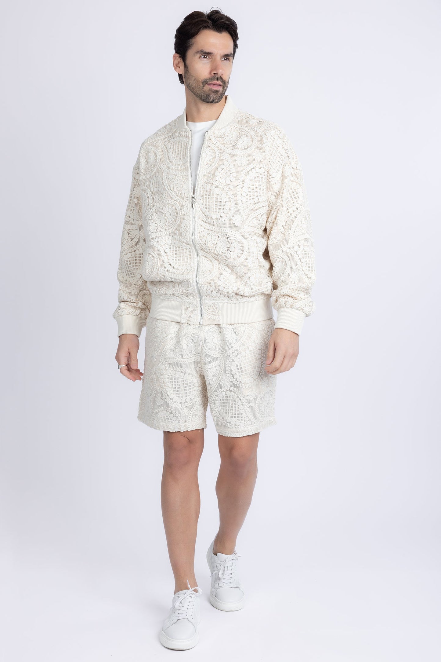 Pune Crochet Bomber Jacket