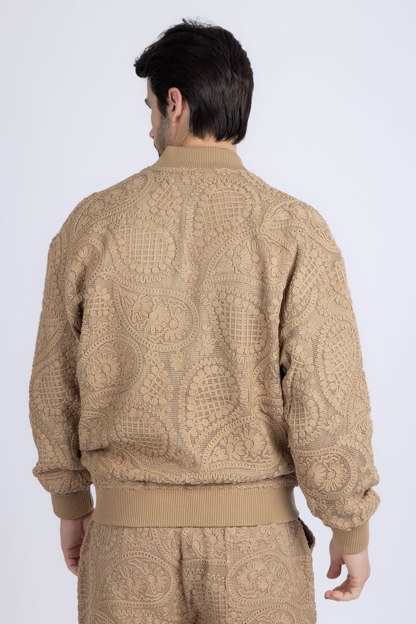 Pune Crochet Bomber Jacket
