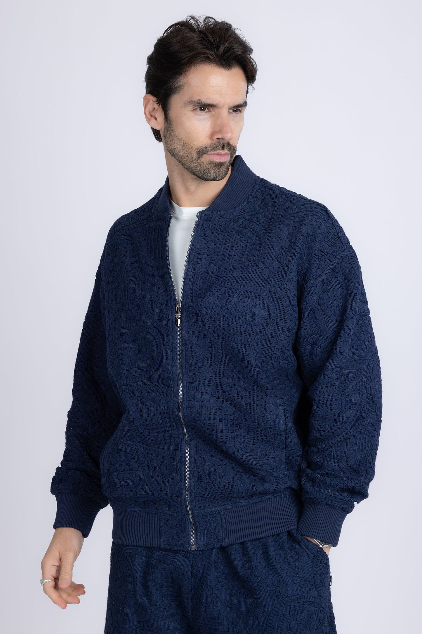 Pune Crochet Bomber Jacket