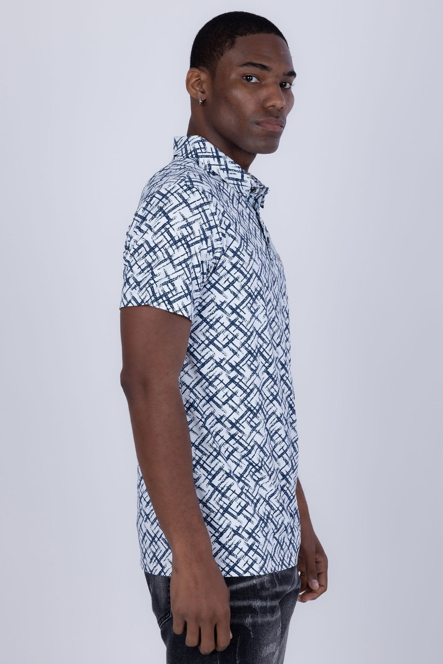 Unter Geometric Polo Shirt
