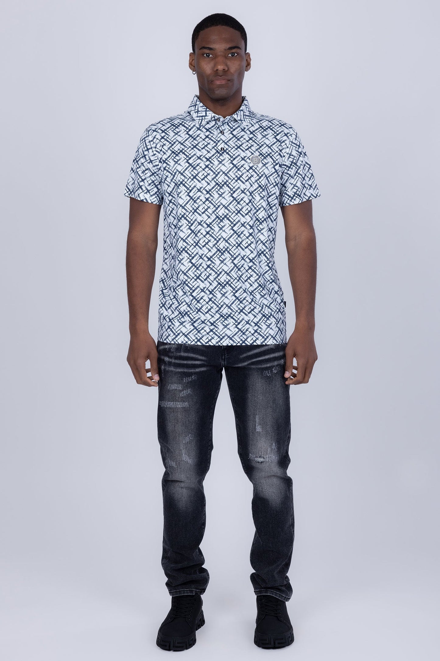 Unter Geometric Polo Shirt