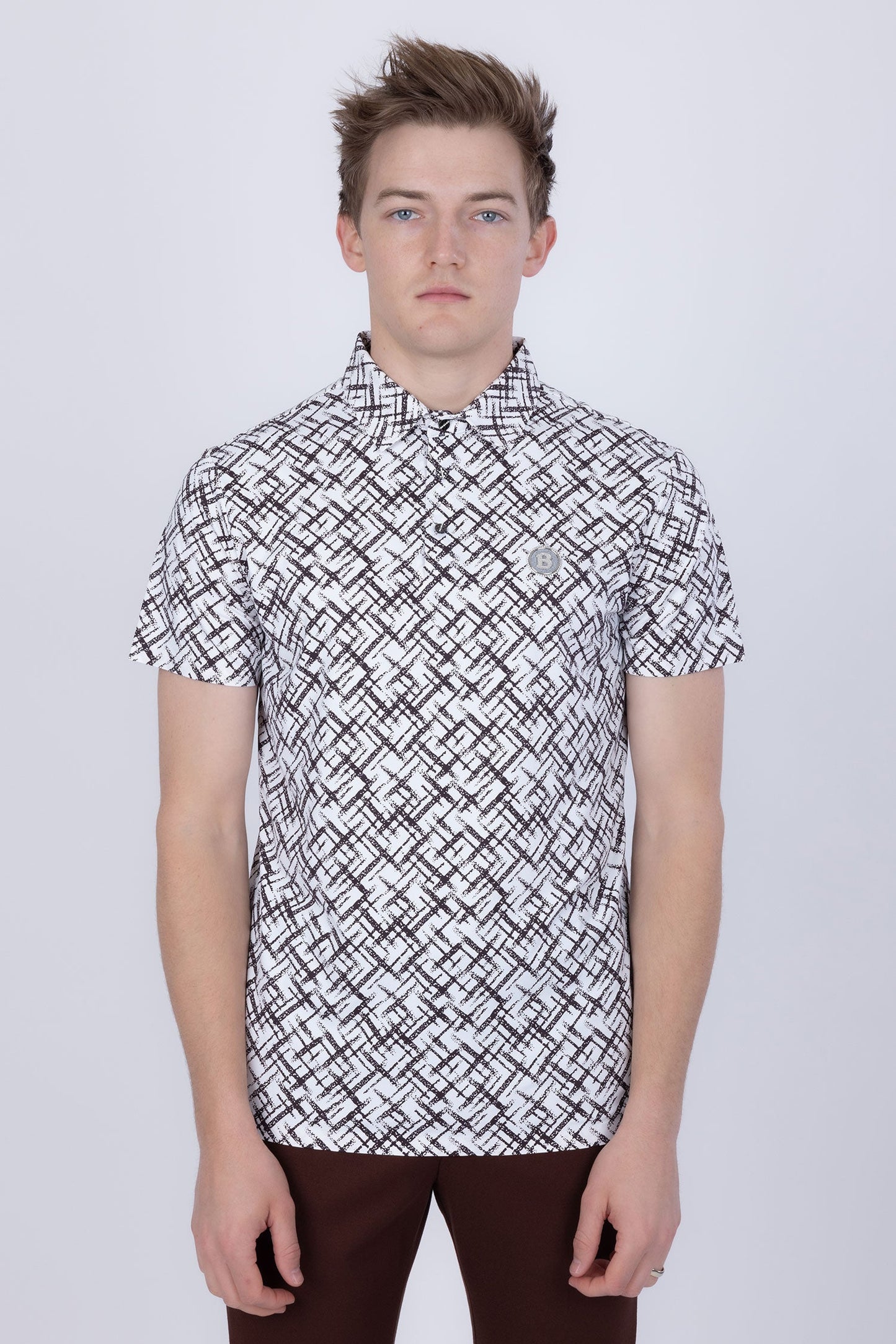 Unter Geometric Polo Shirt