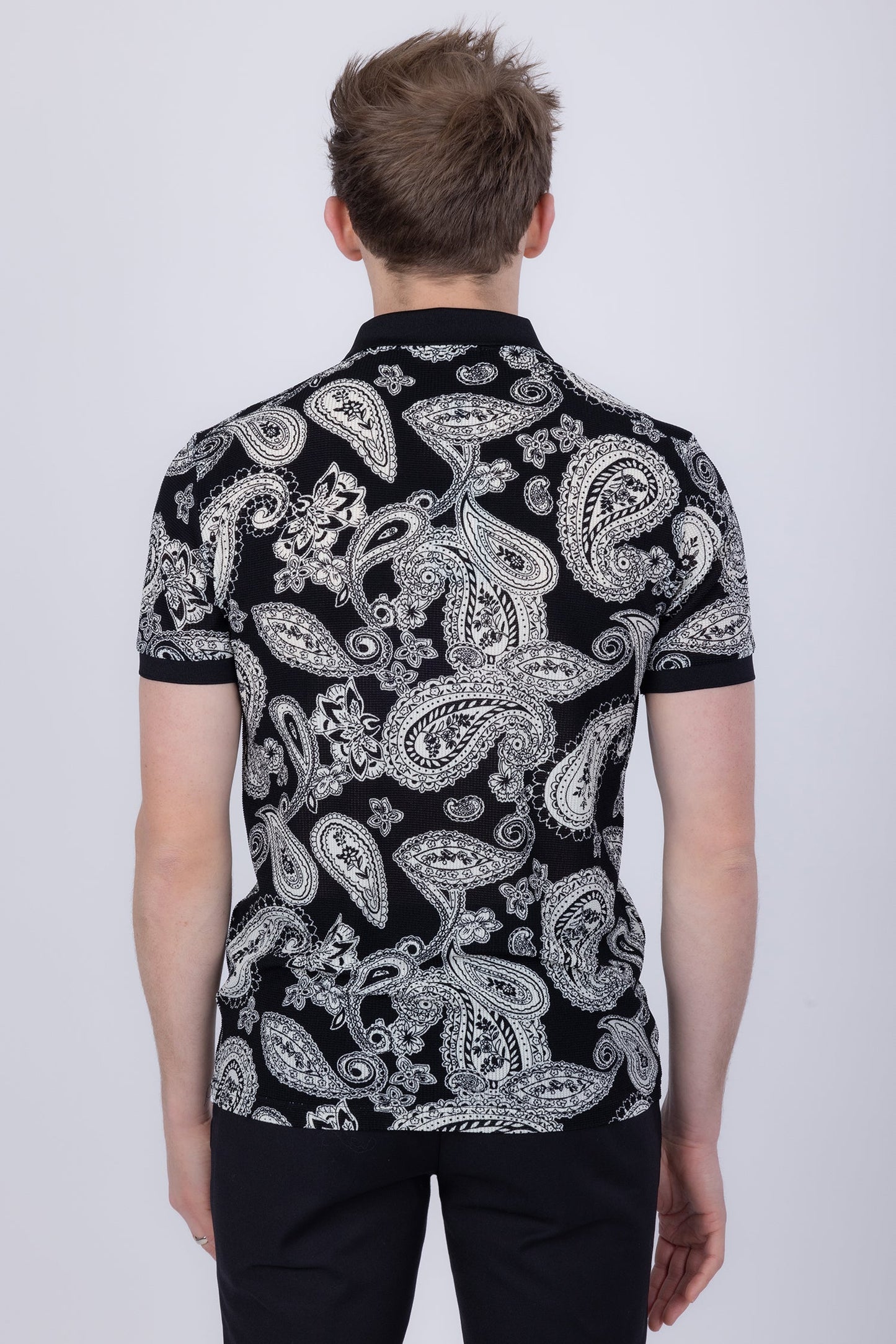 Paris Paisley Pattern Polo Shirt