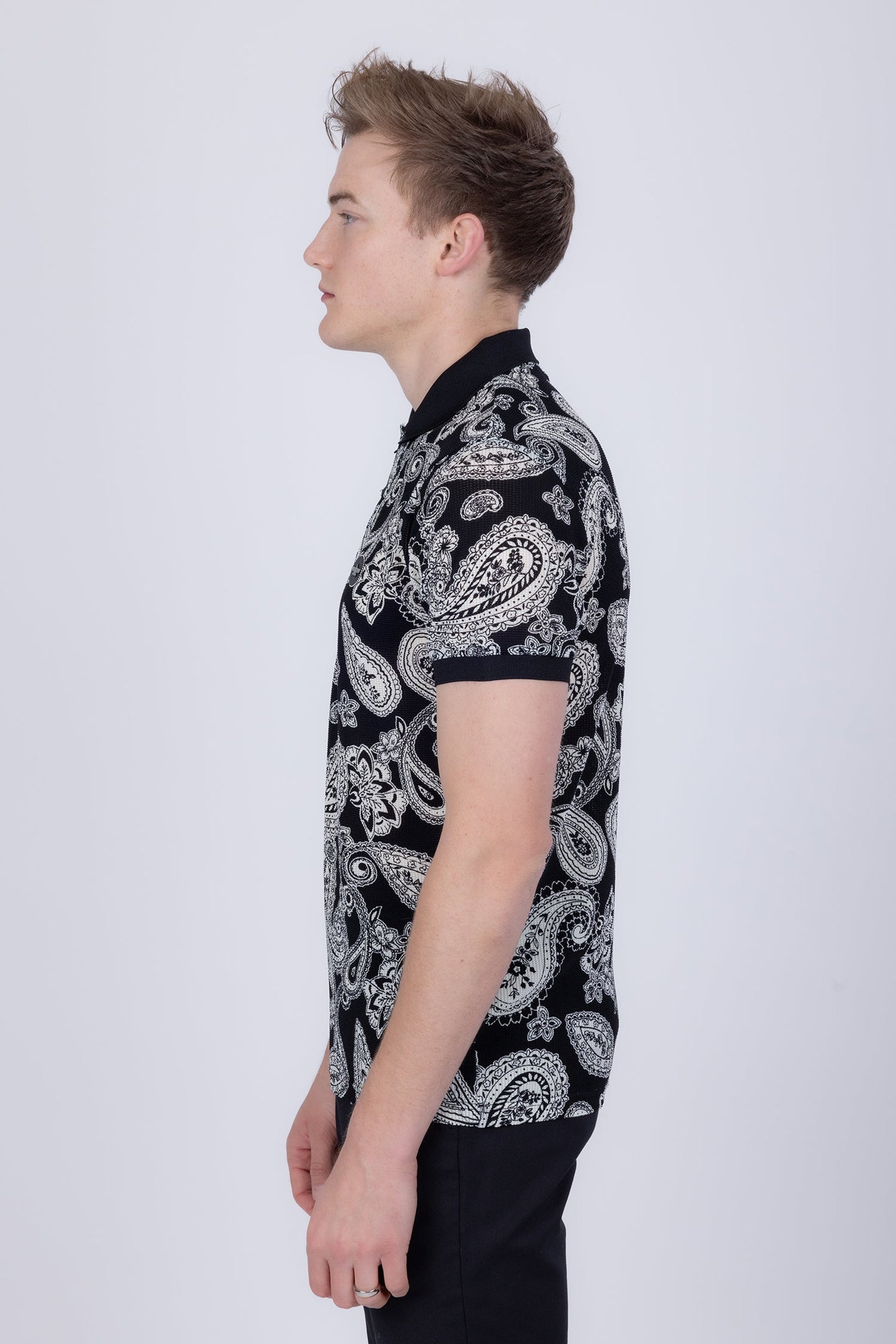 Paris Paisley Pattern Polo Shirt