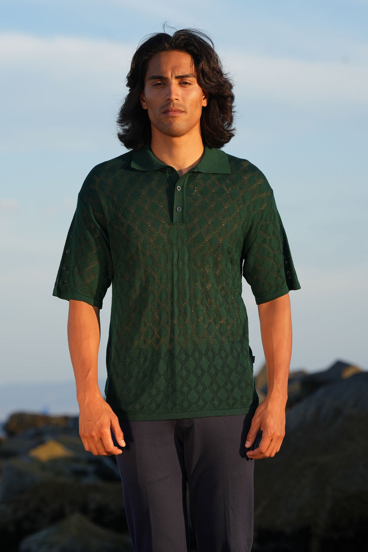 Lagos Geometric Polo Shirt