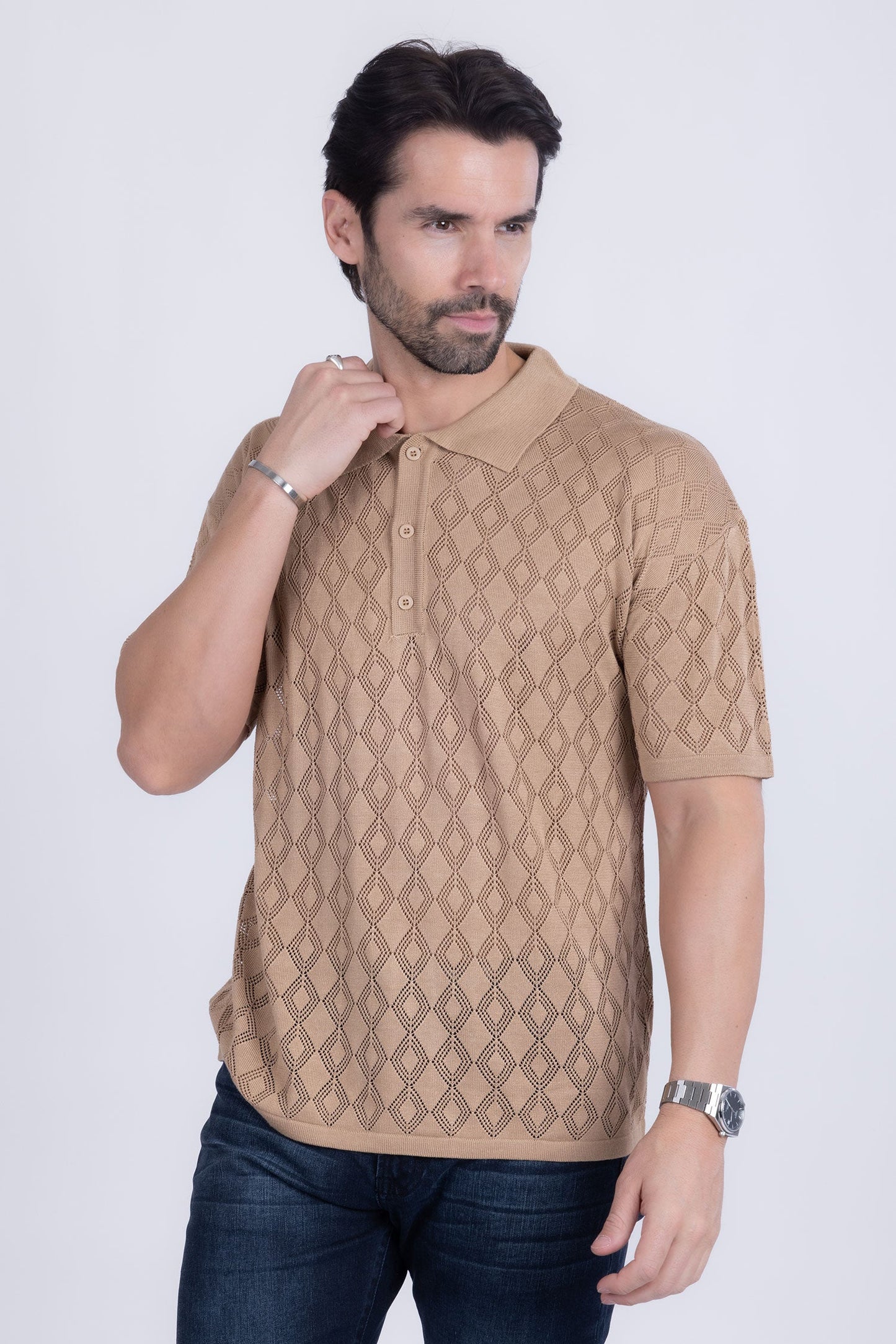 Lagos Geometric Polo Shirt