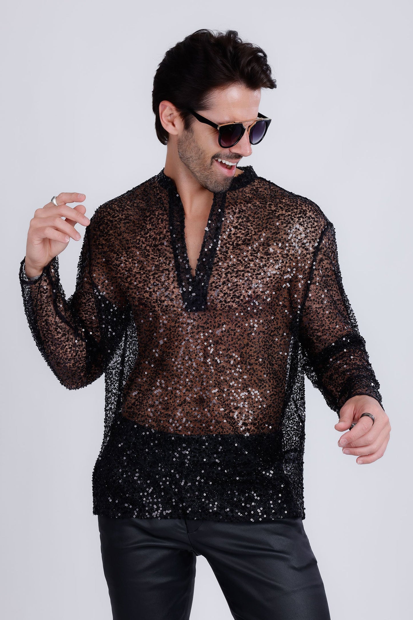 Chella Sequin Long Sleeve Shirt