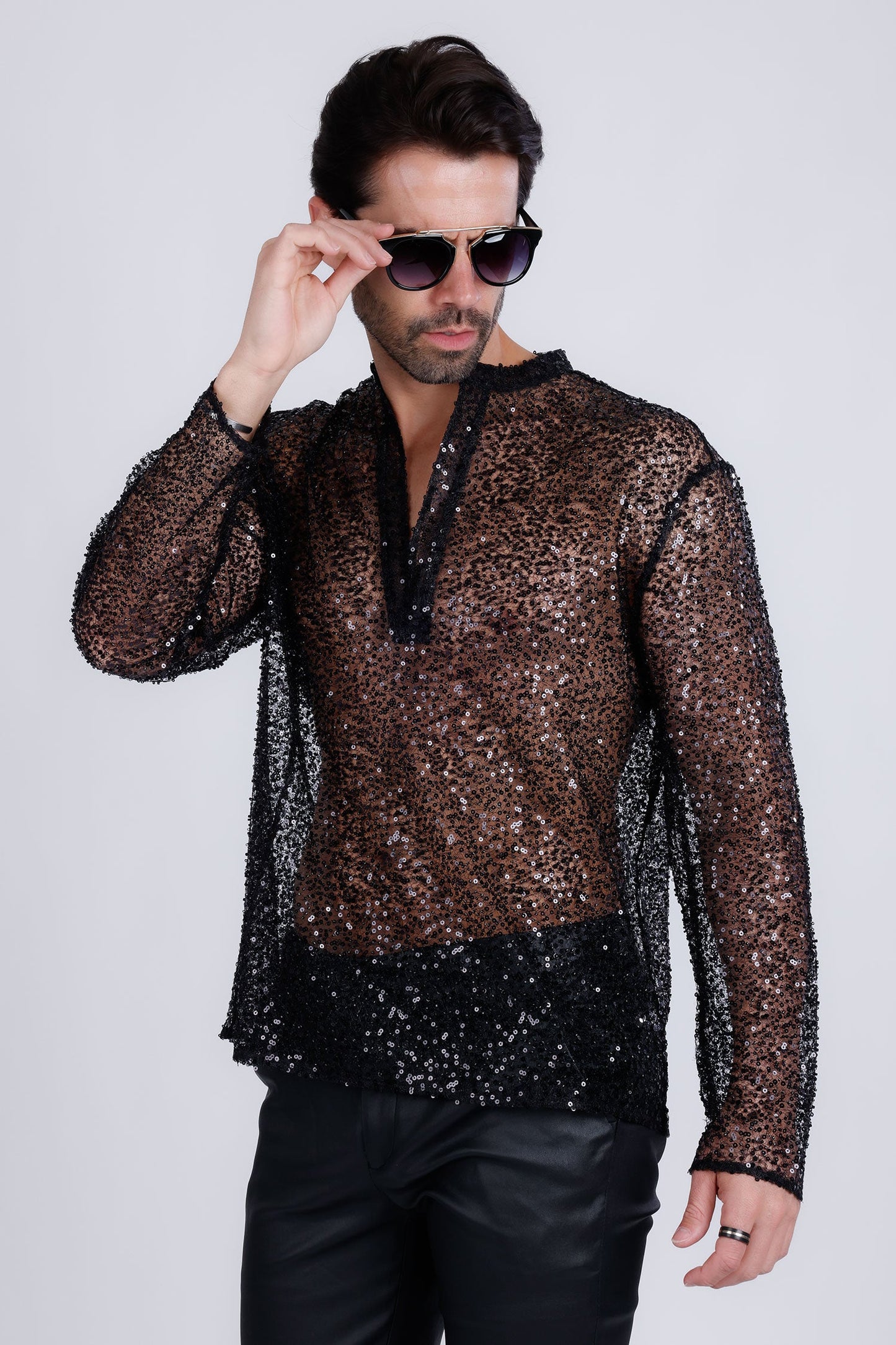 Chella Sequin Long Sleeve Shirt