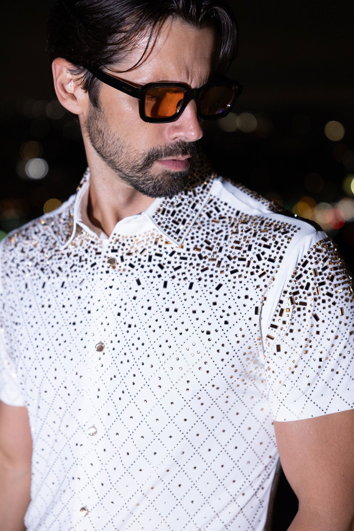 Trivon Rhinestone Short Sleeve Shirt