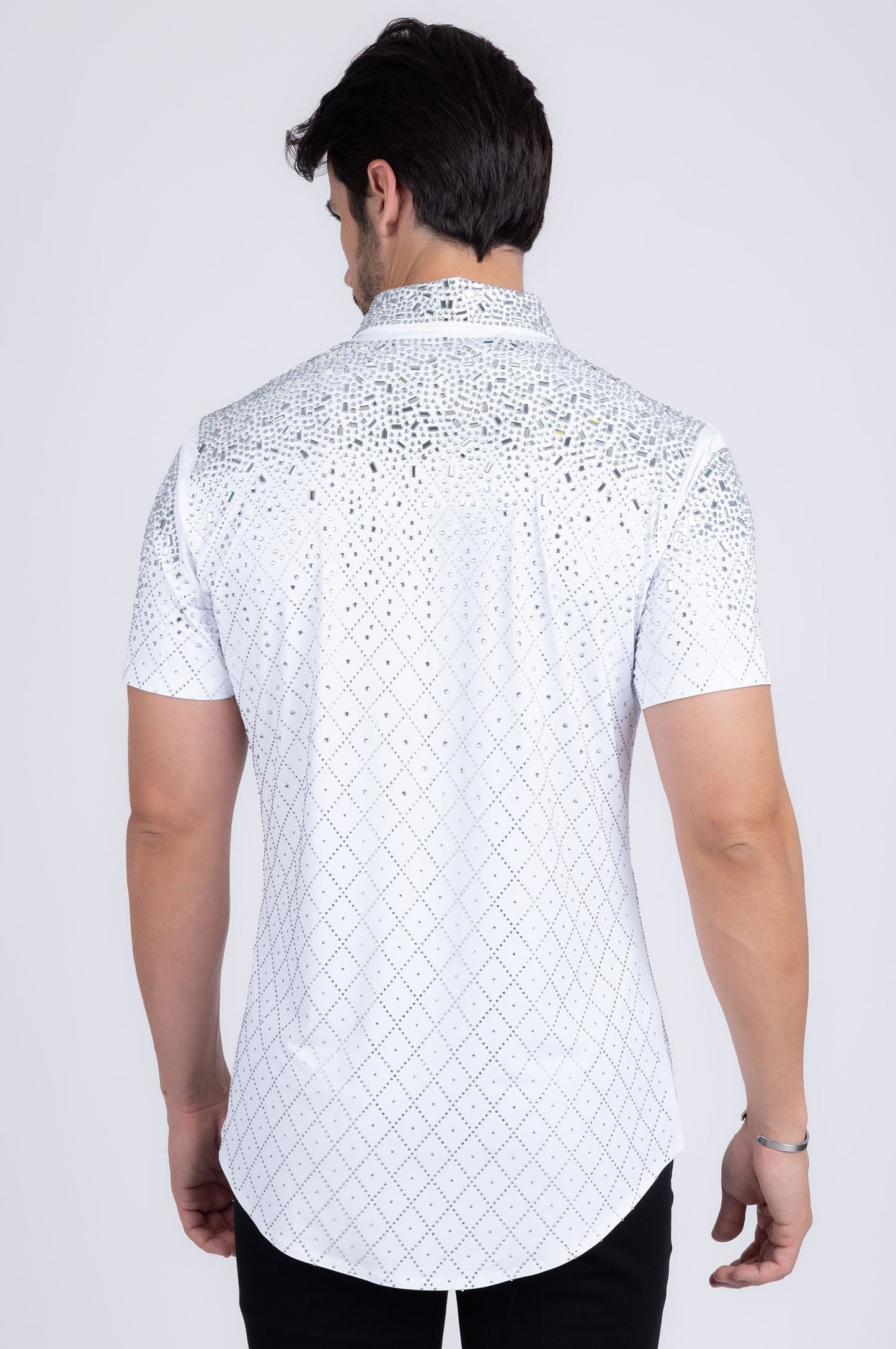 Trivon Rhinestone Short Sleeve Shirt