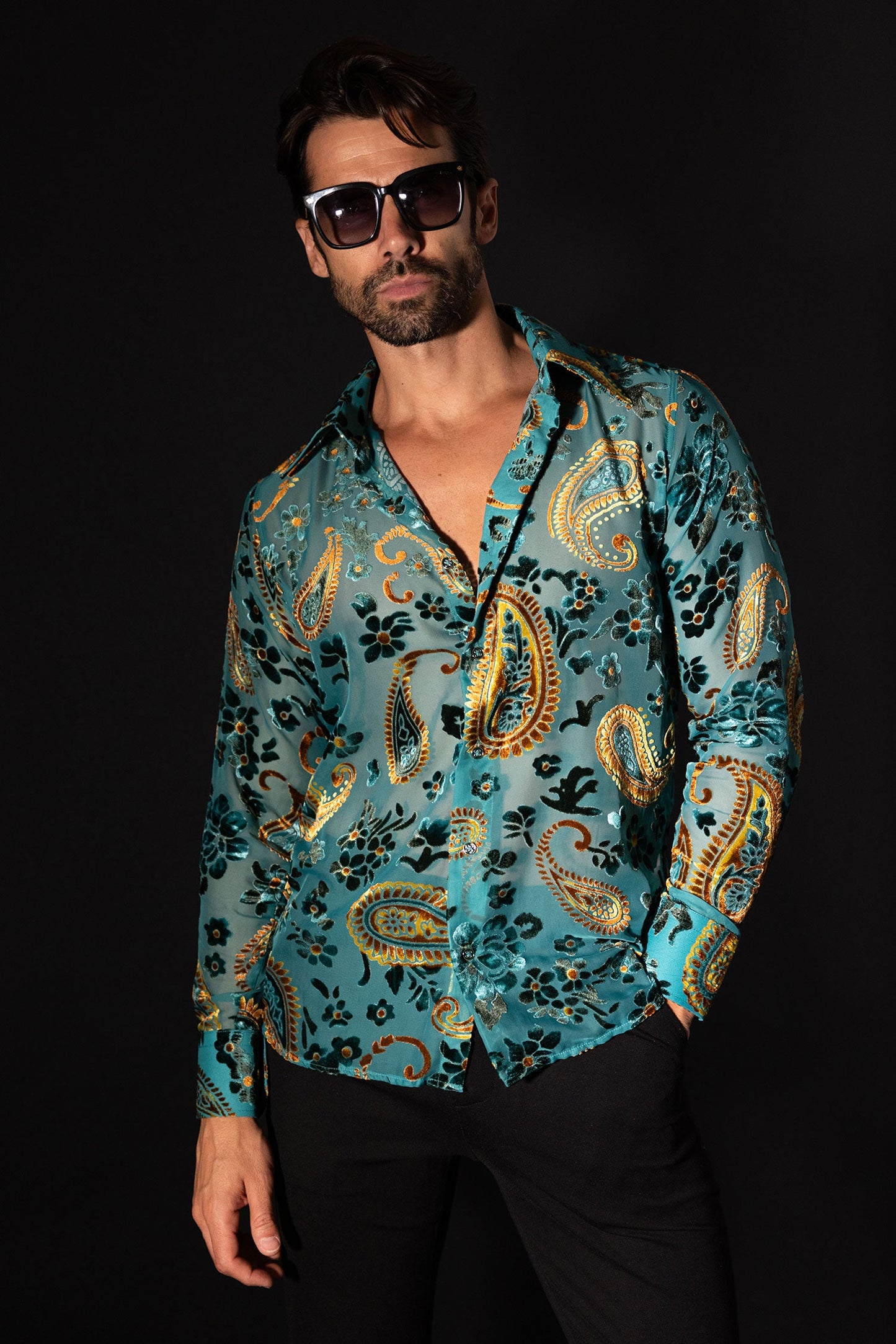 Bund Paisley Long Sleeve Shirt