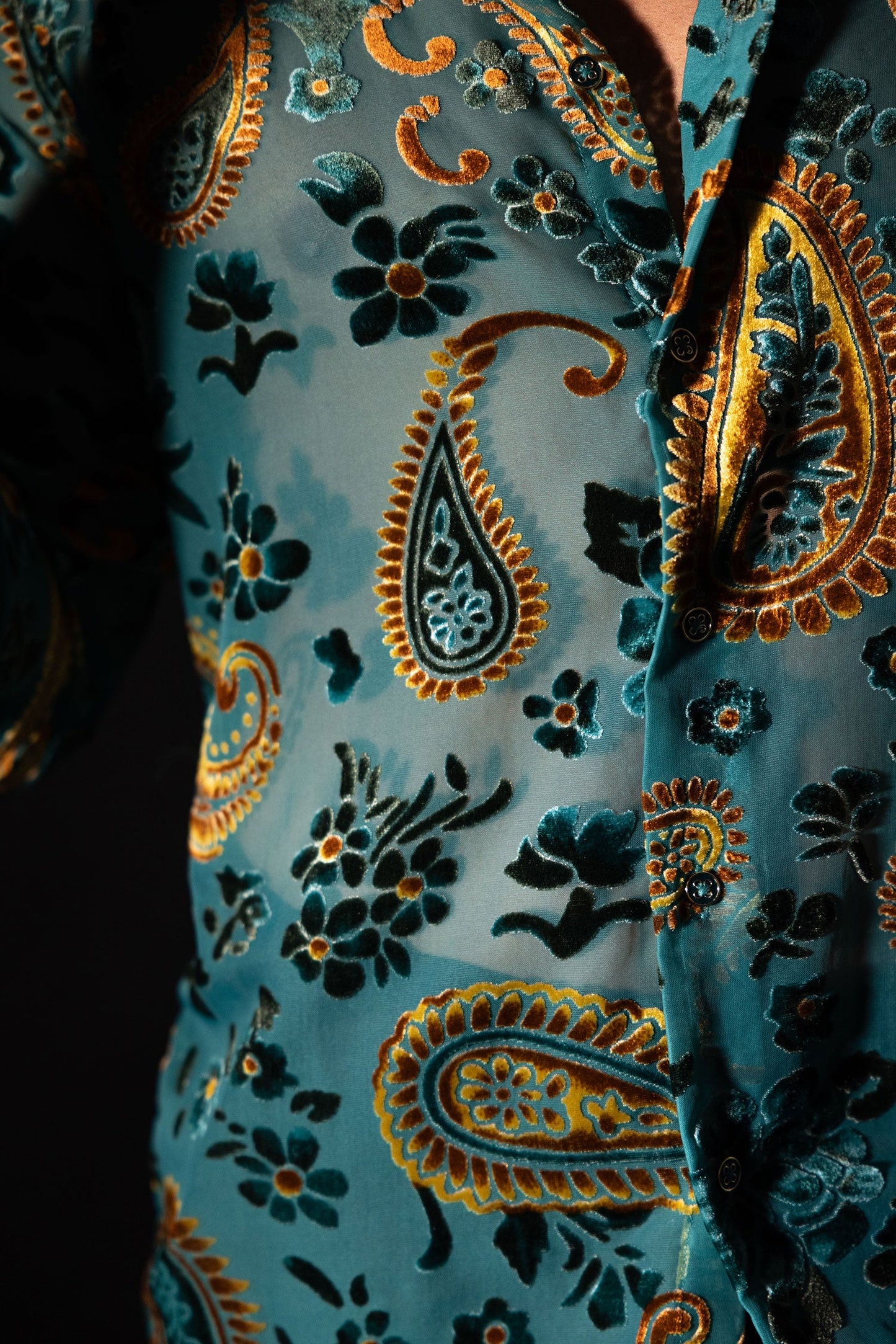 Bund Paisley Long Sleeve Shirt