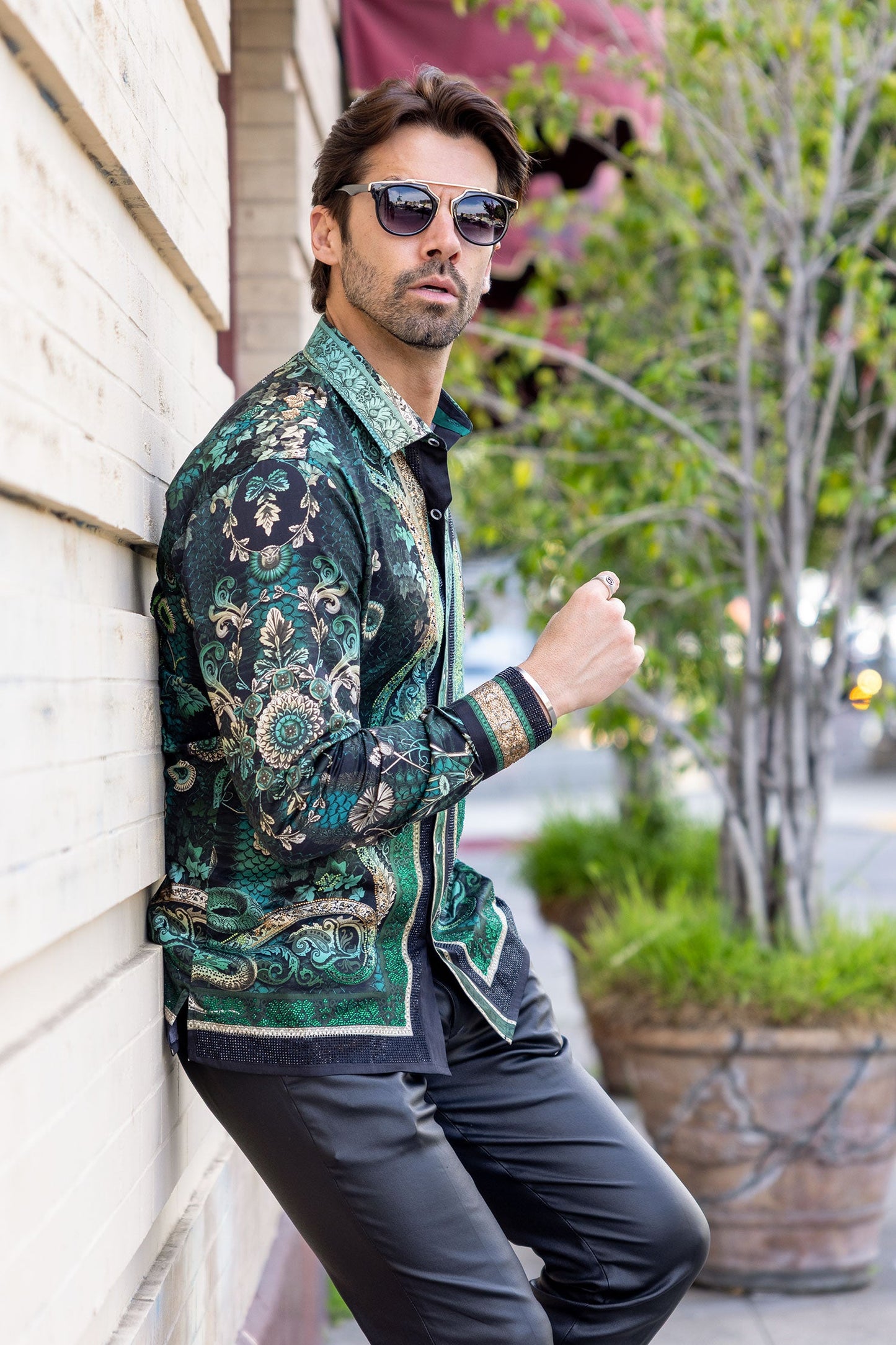 Lively Fancy Rhinestone Long Sleeve Shirt