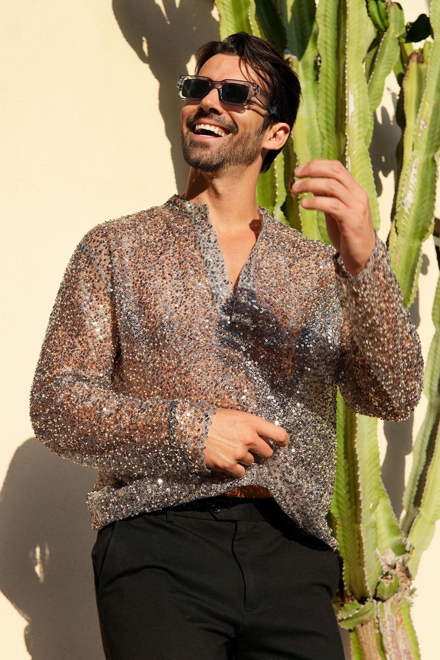 Chella Sequin Long Sleeve Shirt