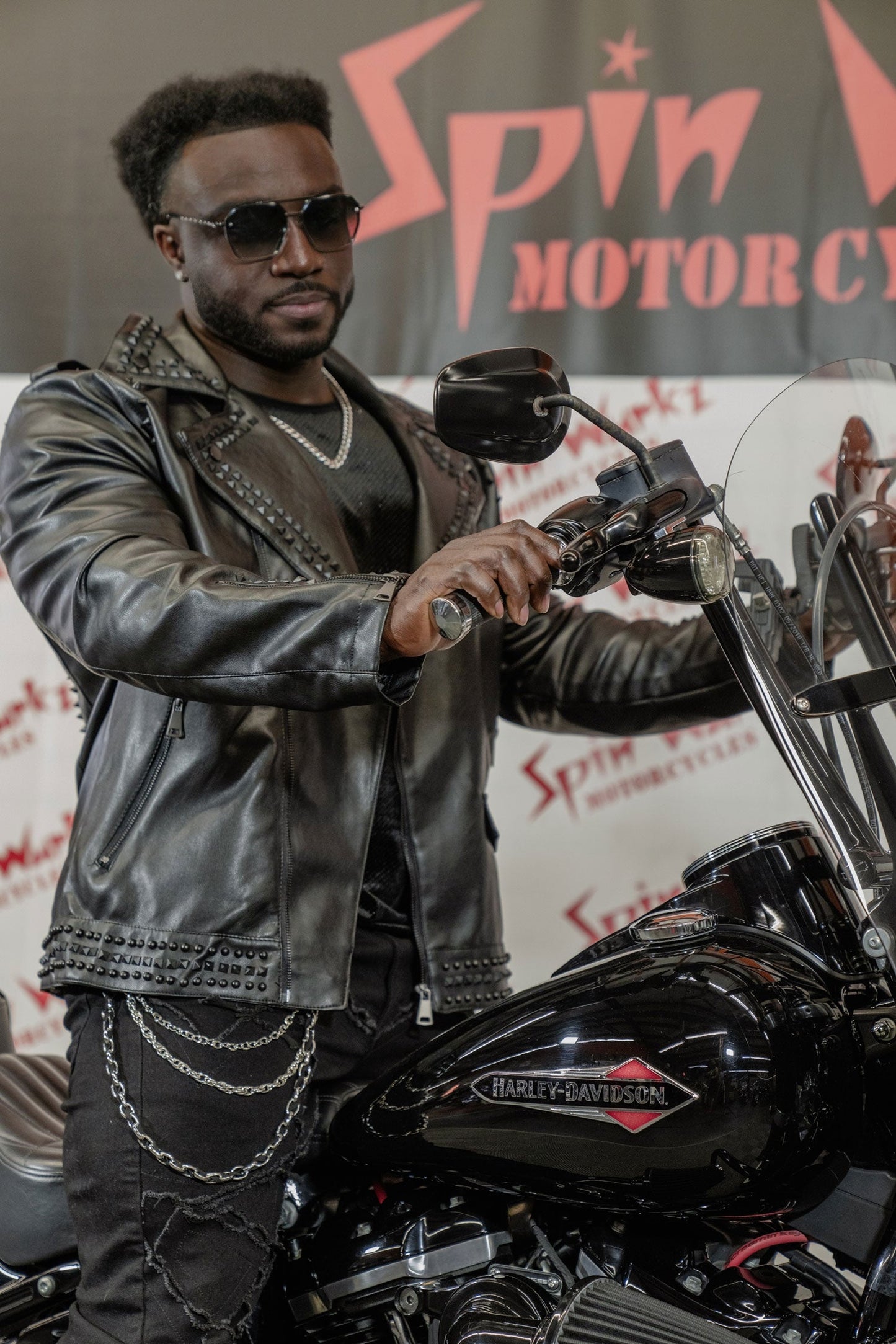 Serrated Look PU Jacket