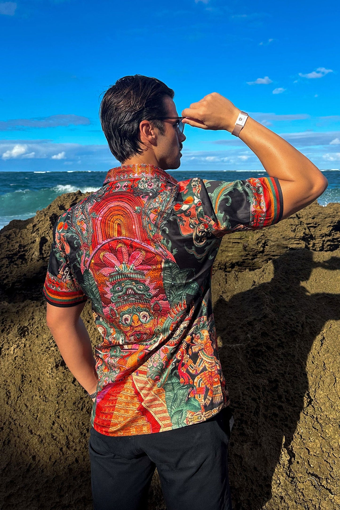 Flickerkilt Rhinestone Short Sleeve Shirt