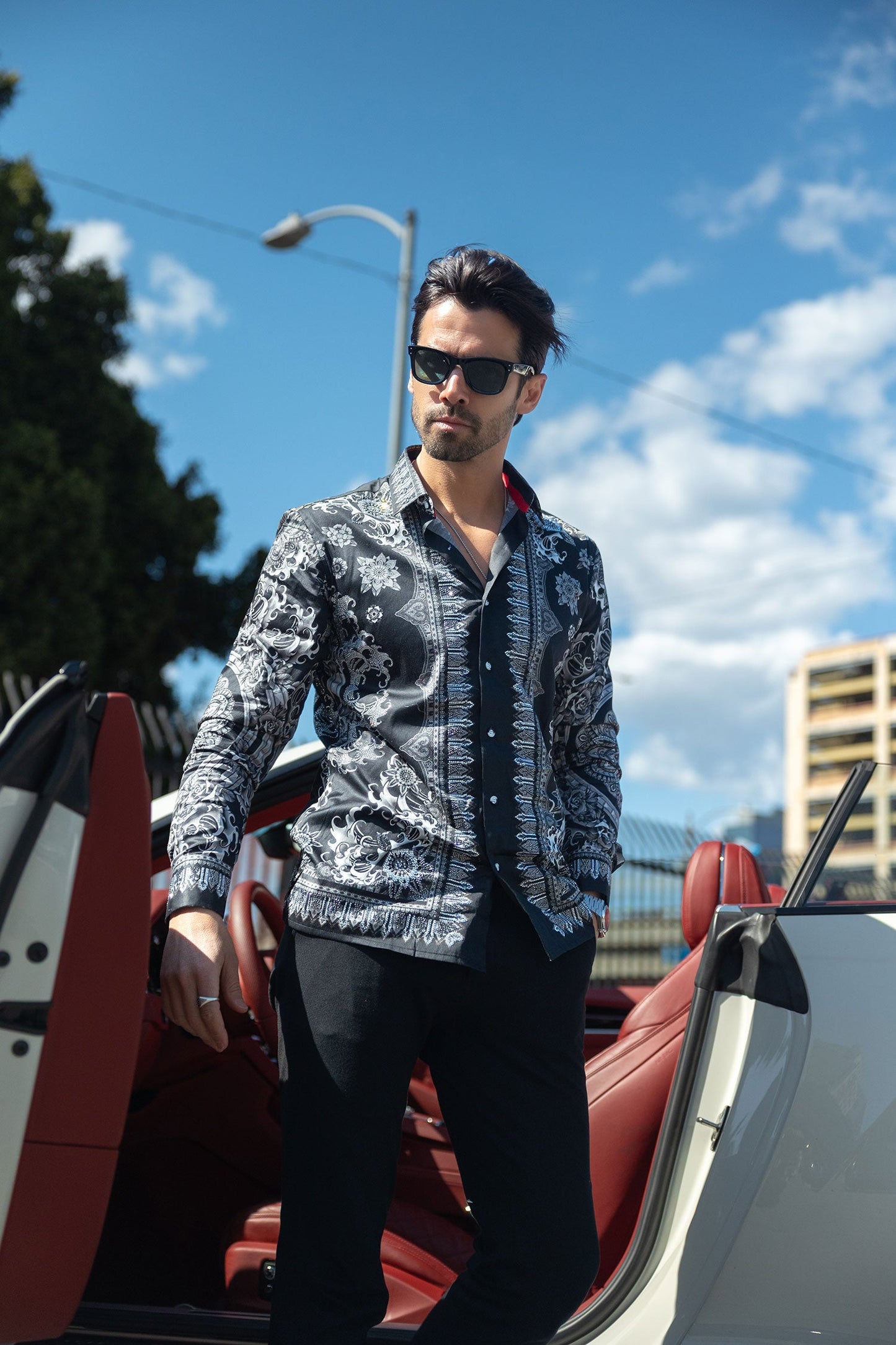 Party Spark Rhinestone Long Sleeve Shirt