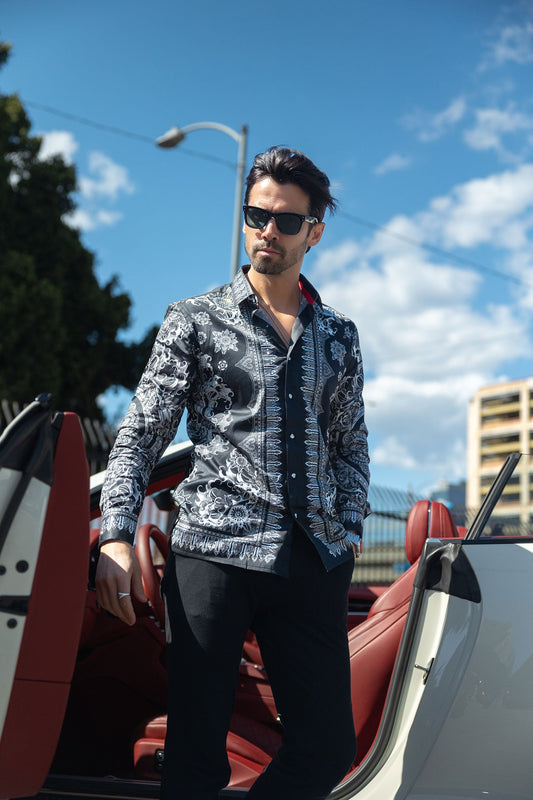 Party Spark Rhinestone Long Sleeve Shirt