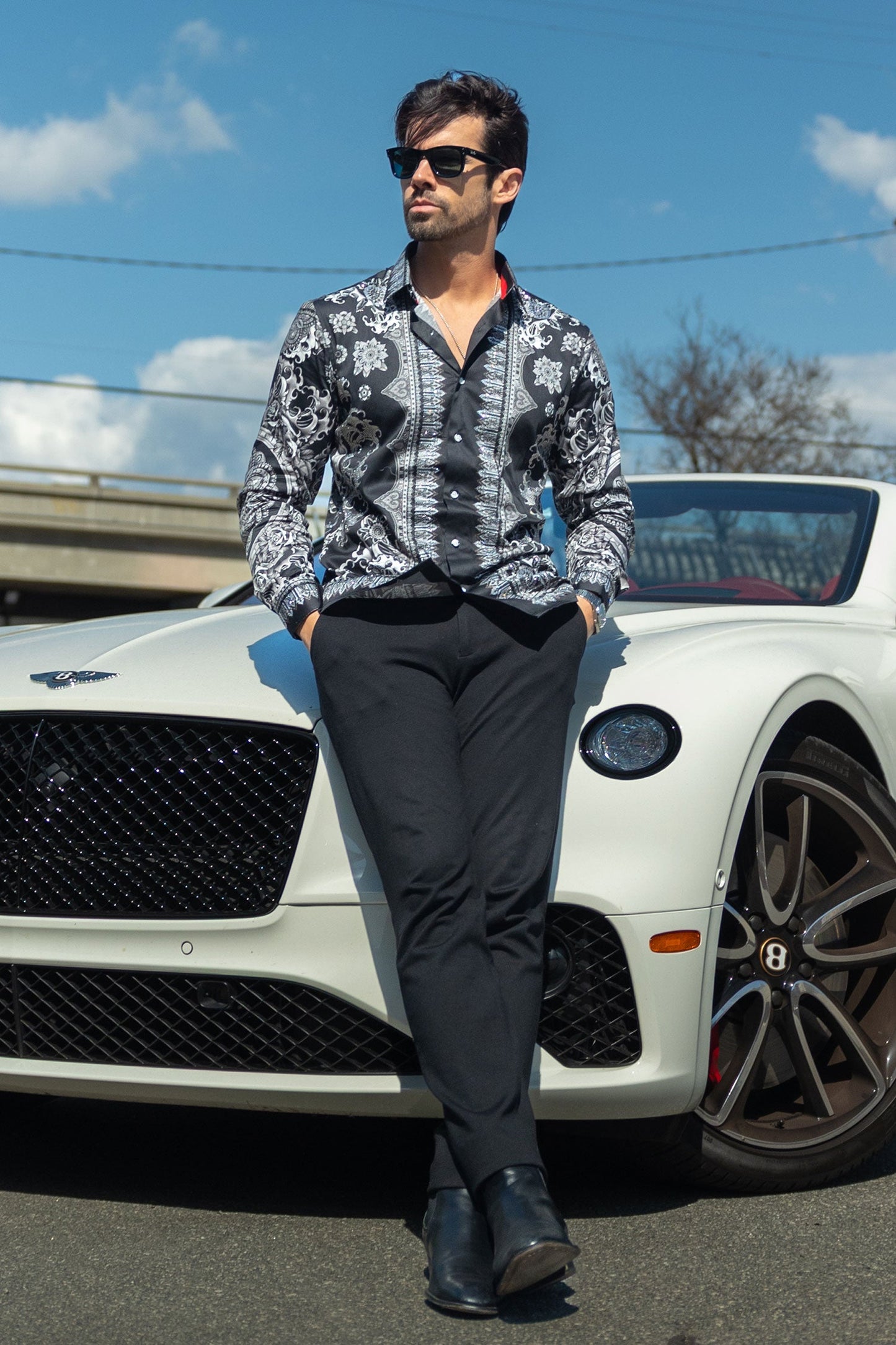 Party Spark Rhinestone Long Sleeve Shirt