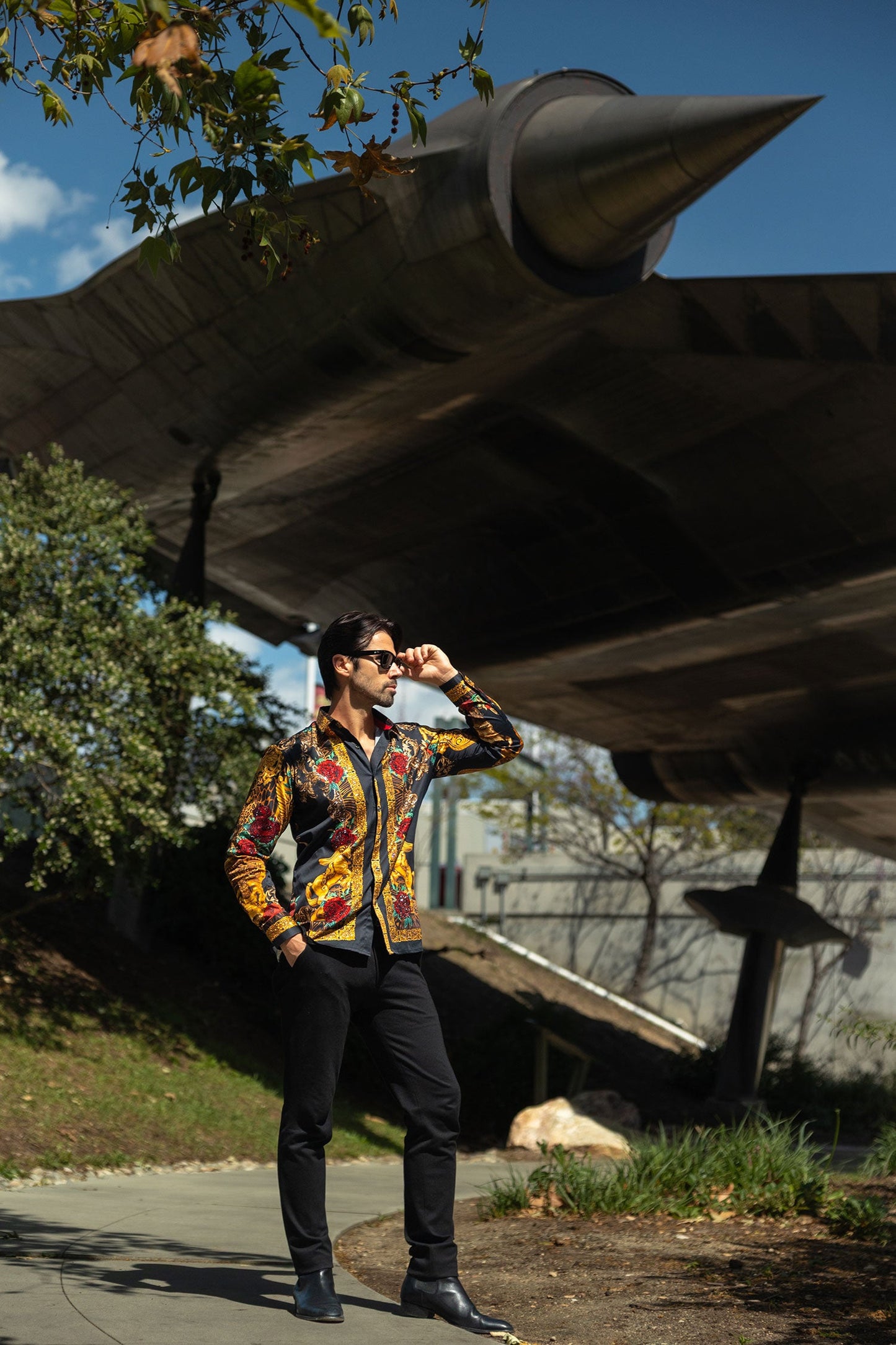 Radiant Sculpt Rhinestone Long Sleeve Shirt