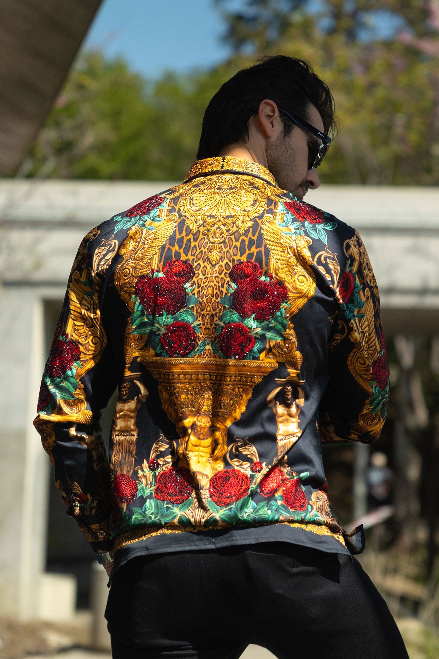 Radiant Sculpt Rhinestone Long Sleeve Shirt