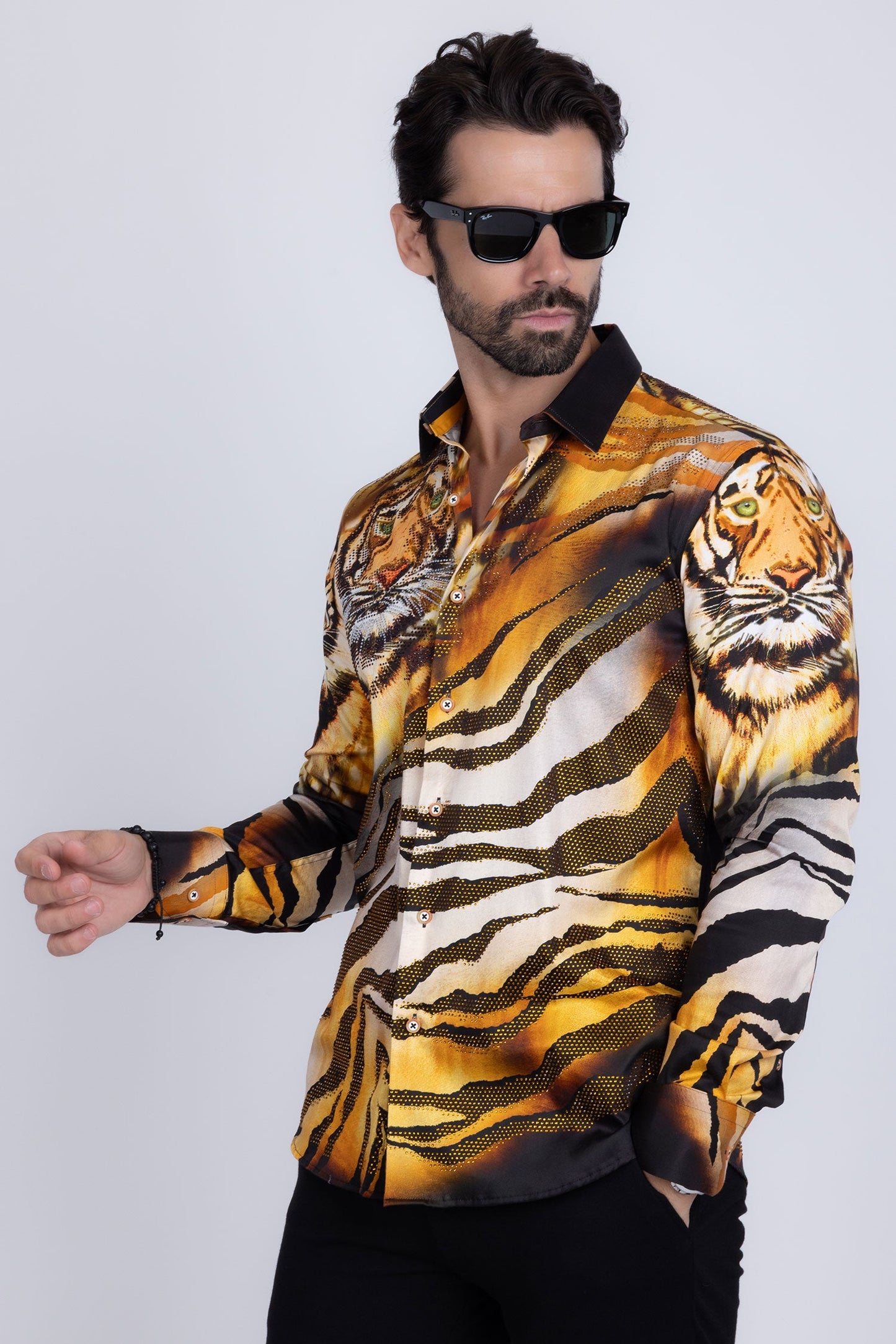 Veneto Rhinestone Long Sleeve Shirt