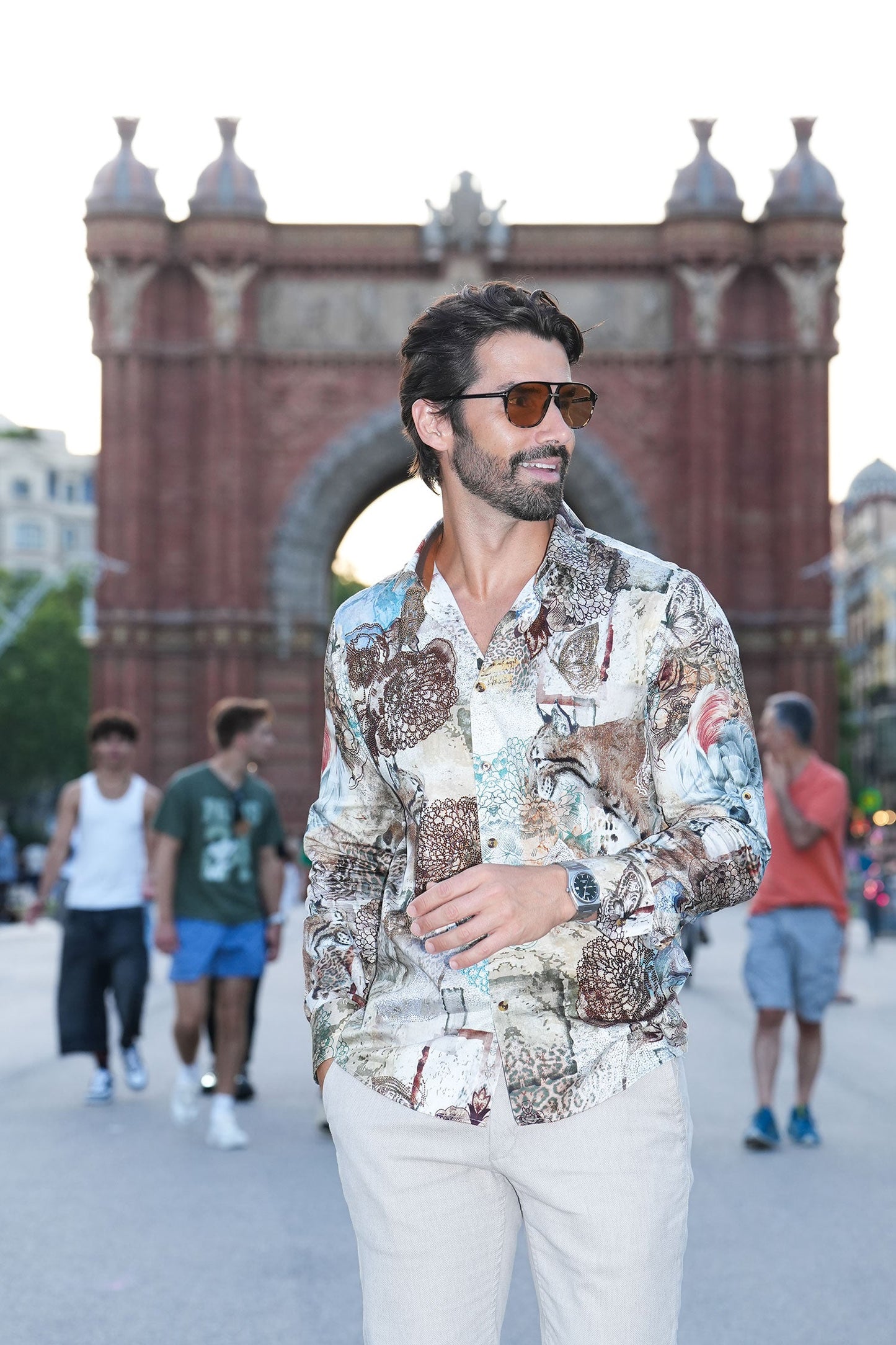 Wild Cat Rhinestone Long Sleeve Shirt