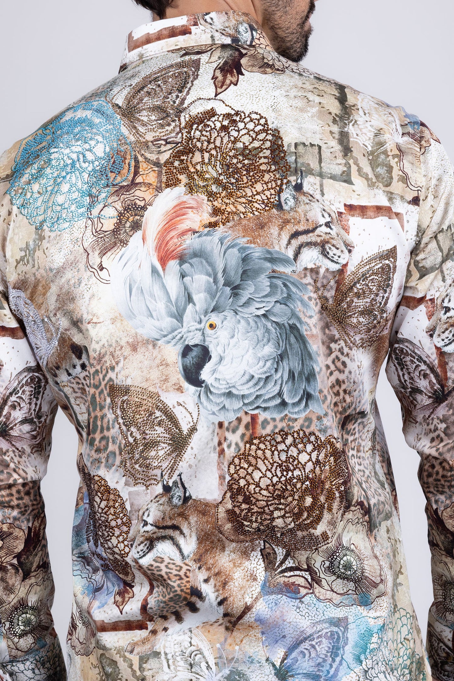 Wild Cat Rhinestone Long Sleeve Shirt