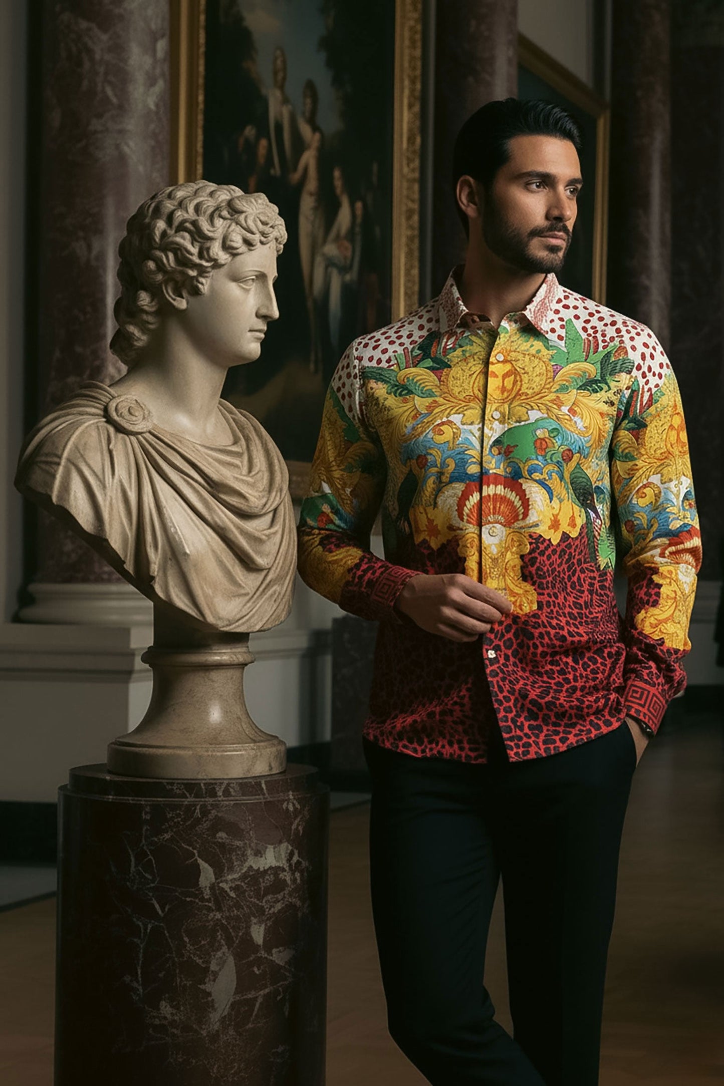 South Beach Rhinestone Long Sleeve Shirt