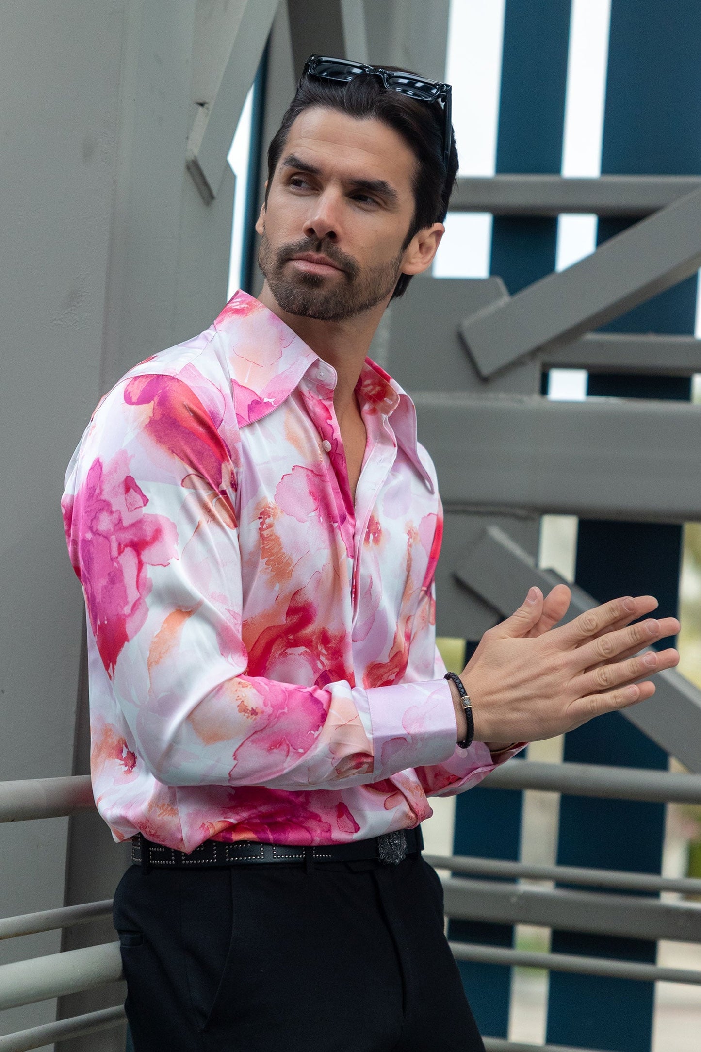 Slinspear Floral Long Sleeve Shirt